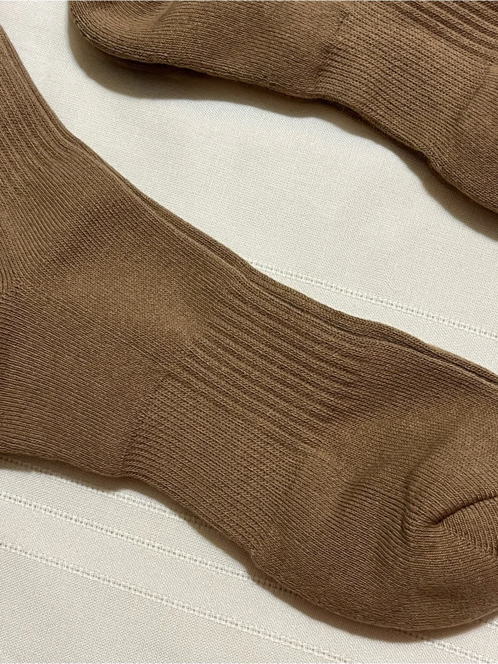 The North Face Brown Crew Socks with Black Logo